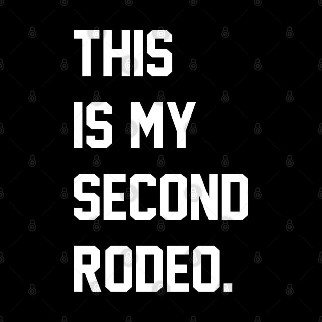 "This is my second rodeo." in plain white letters - cos you're not the noob, but barely by ArloNgutangBo'leh