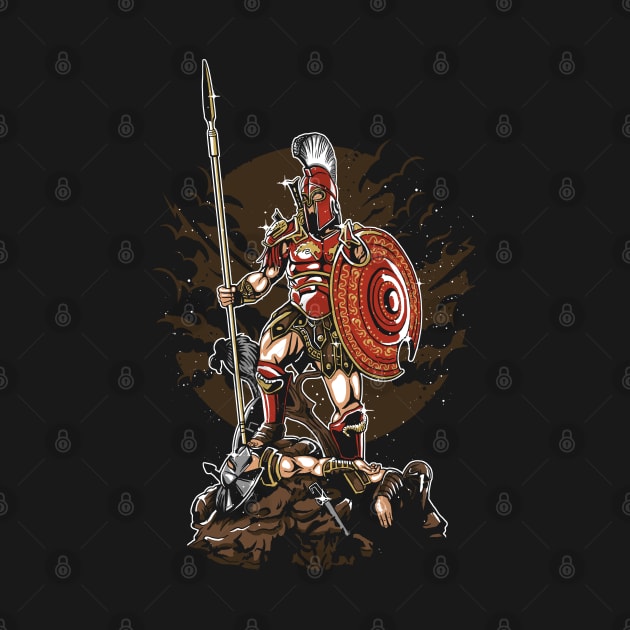 Sparta warrior by Planet of Tees