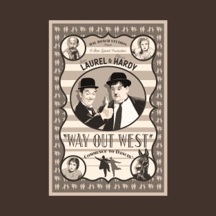 Laurel & Hardy - Way Out West (Sepia) T-Shirt