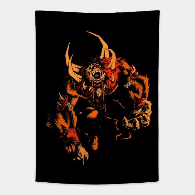 Beastman Tapestry by JonathanGrimmArt