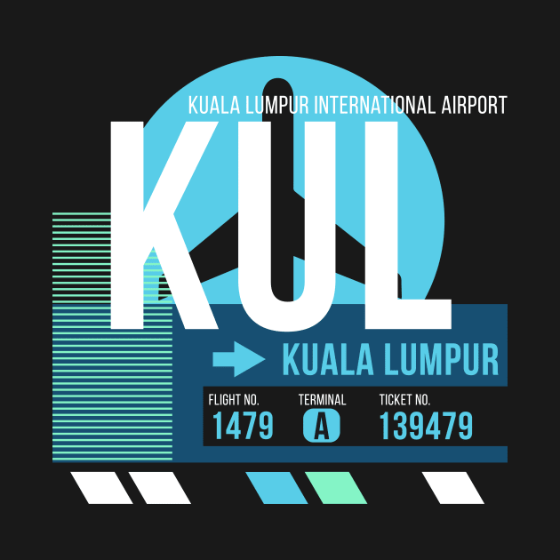 Kuala Lumpur (KUL) Airport Code Baggage Tag by SLAG_Creative