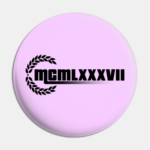 1987 Roman numerals Pin by hoopoe