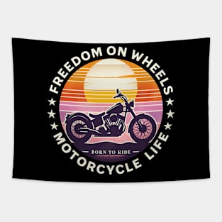 Freedom on Wheels - Motorcycle Life Design Tapestry