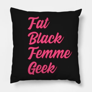 Fat Black Femme Geek Pillow