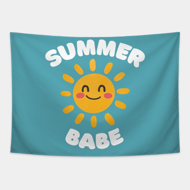 Summer Babe - Cute Sunshine Design Tapestry by DankFutura