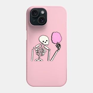 cotton candy skeleton Phone Case