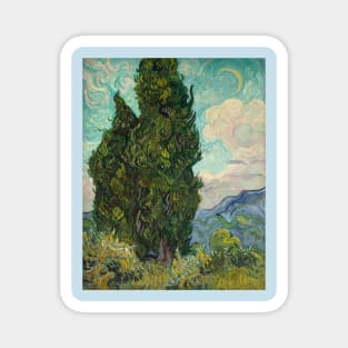 Cypresses by Van Gogh Magnet