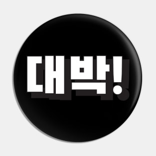 DAEBAK (대박) AMAZING! Korean hangeul text kpop Pin