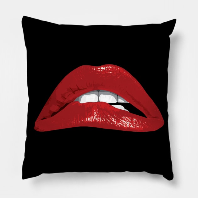 Rocky Horror lips Pillow by zellsbells