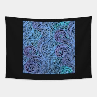 Blue Waves Tapestry