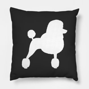 Standard Poodle Silhouette with Fancy Haircut Pillow