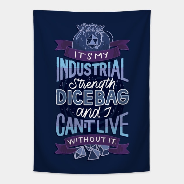 Industrial Strength Dice Bag Tapestry by polliadesign