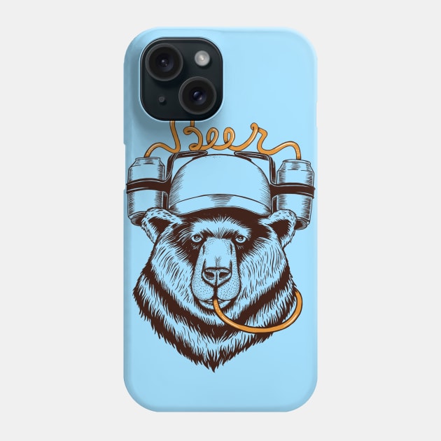 bear love beer Phone Case by coffeeman