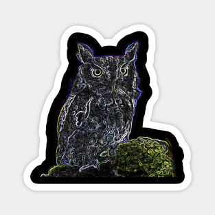 Owl Electric Silhouette 02 Magnet