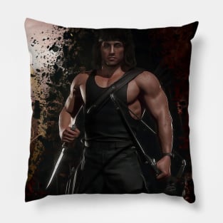 Rambo from Mortal Kombat 11 Art Print - 127212204 Pillow