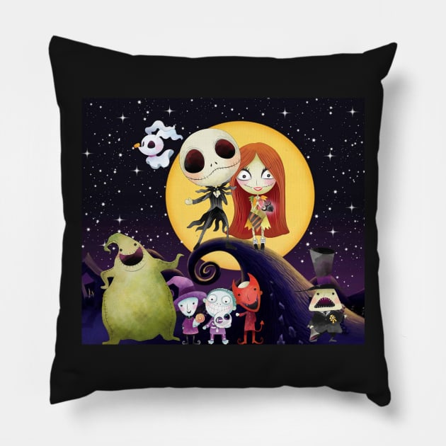 This Is Halloween Pillow by WalkingMombieDesign