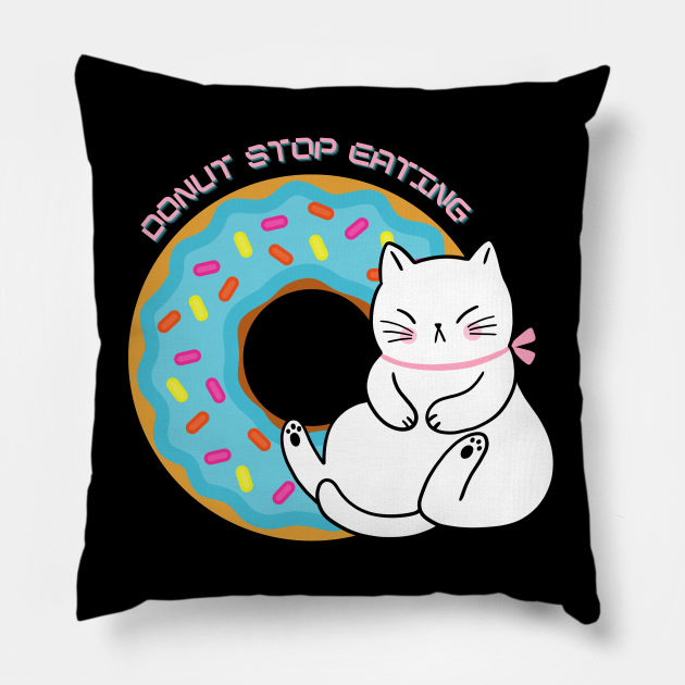 cat donut pillow