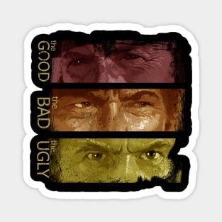 the good the bad and the ugly retro Magnet