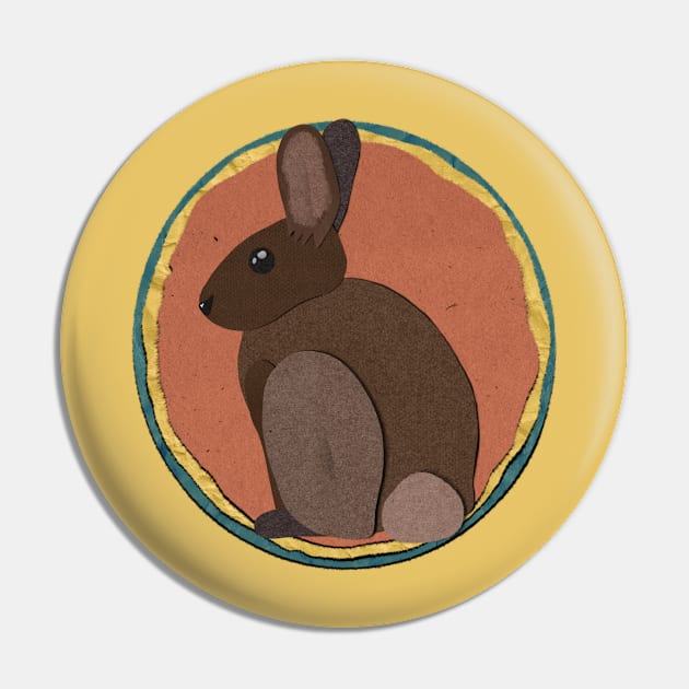 Paper Craft Rabbit Pin by Black Squirrel CT