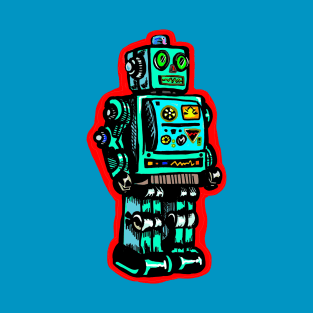 Little Toy Tin Robot Illustration T-Shirt