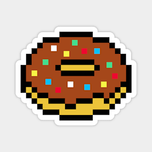 Chocolate Pixel Doughnut Magnet