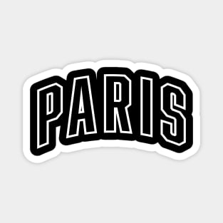 Paris White Outline Magnet