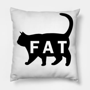 Fat Cat Black Cat Pillow