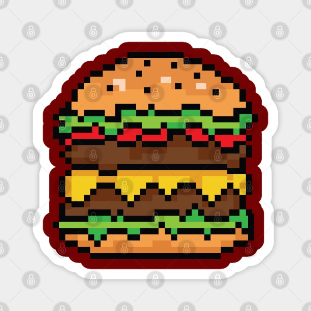 BURGER pixelart Magnet by nurkaymazdesing