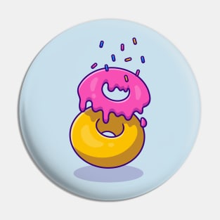 Doughnut Ingredient Cartoon Pin