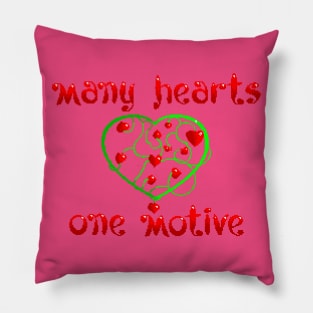 Valentines Day Many Hearts 8 Bit Art Pillow