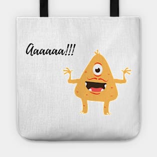 orange cartoon ouch design Tote