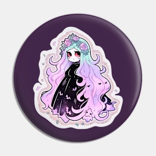 Ghotic Ghost Girl Pin