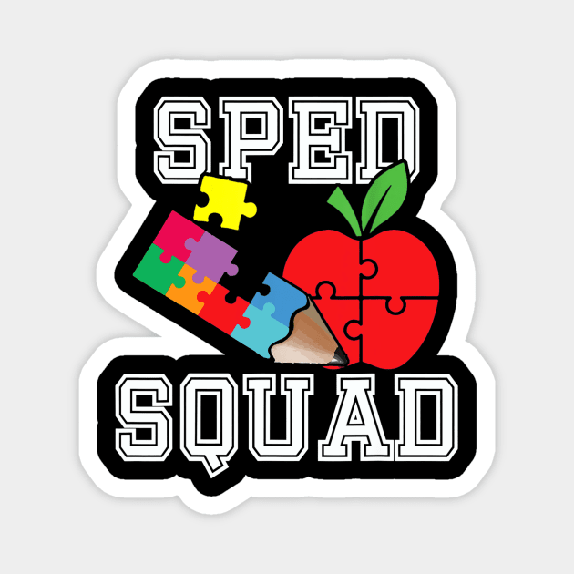 SPED Squad Special Education Teacher Gift SPED Squad Magnet by Tane Kagar