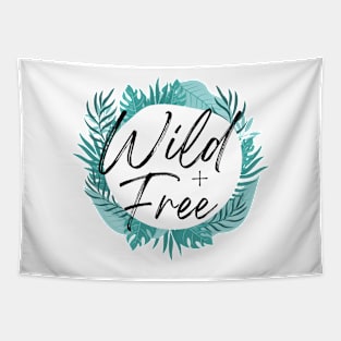 Wild and Free Floral Design Tapestry