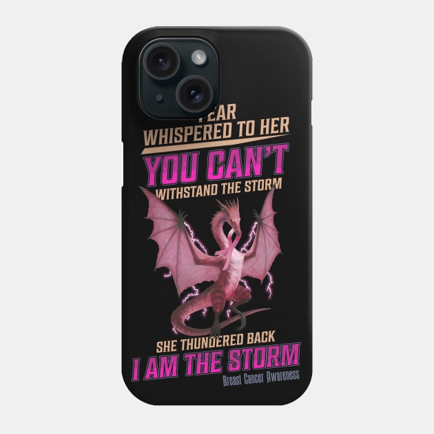 Breast Cancer Awareness Dragon Phone Case by Mystik Media LLC