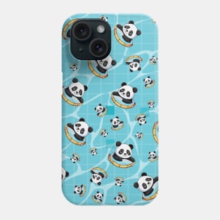 Summer Vibes: Adorable Panda Chillin' on a Pool Float Phone Case