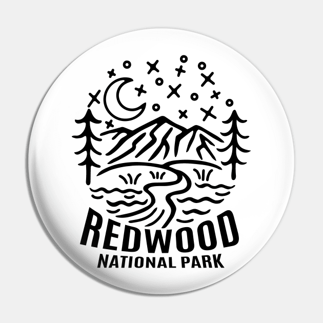 Redwood National Park Pin by HalpinDesign