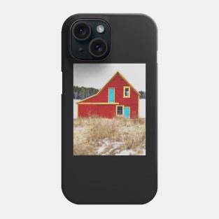 Red Barn with Blue Door Phone Case