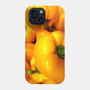 Yellow Peppers, food photography close up Phone Case