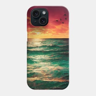 Nature Beach Sunset Digital Art Phone Case