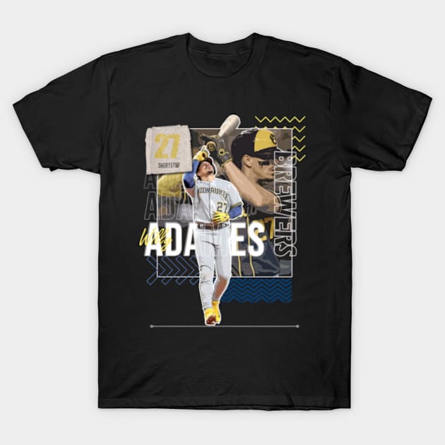 Rinkha Willy Adames Baseball Paper Poster Brewers 5 T-Shirt