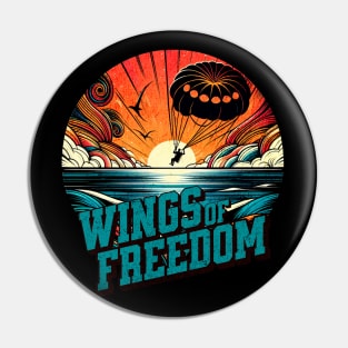 Wings of Freedom Parasailing Design Pin