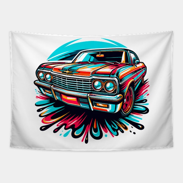 Chevy Impala Tapestry by Vehicles-Art