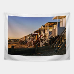 Thorpe Bay Beach Huts Essex England Tapestry