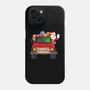 Merry Christmas German Shepherd Santa Claus On Truck Phone Case