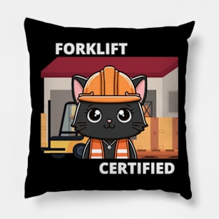 Forklift Certified Cat Pillow