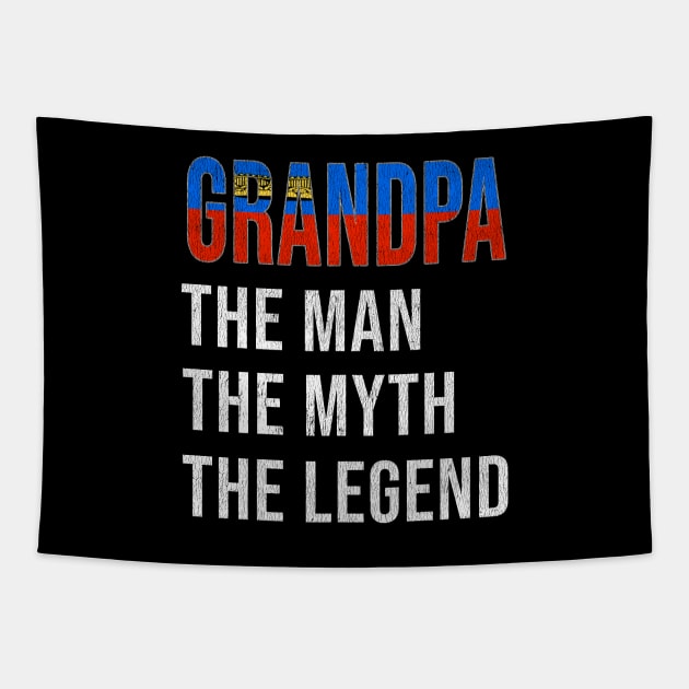 Grand Father Liechtensteiner Grandpa The Man The Myth The Legend - Gift for Liechtensteiner Dad With Roots From  Liechtenstein Tapestry by Country Flags