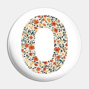 A vintage flower pattern filling the letter o Pin