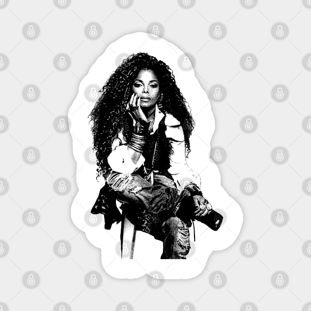 Janet Jackson 80s 90s Vintage Magnet by Amor13Fati