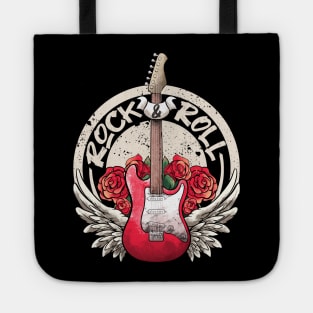 Lets Rock Rock&Roll Skeleton Hand Vintage Retro Rock Concert Tote